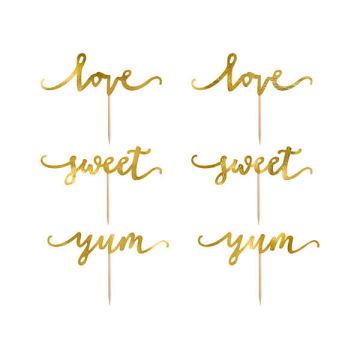 Decorazione Per Torta Sweet Love Pz.6