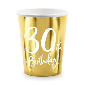 Bicchieri 30 Anni Oro Pz.6