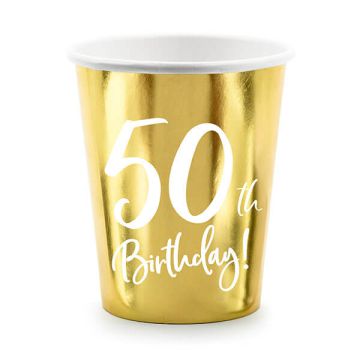 Bicchieri 50 Anni Oro Pz.6