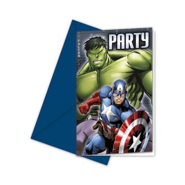 Inviti Avengers Pz.6 6 Biglietti 6 Buste
