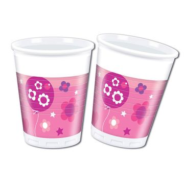 BICCHIERI COMPLEANNO BAMBINA PZ.8