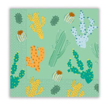 Tovaglioli Cactus Party Pz.20 Cm.33x33