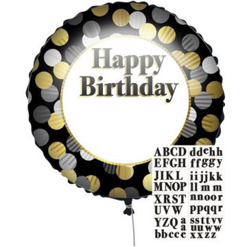 Palloncino compleanno dots pz.1