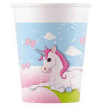 Bicchieri unicorno castello pz.8