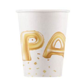 Bicchieri gold party pz.8