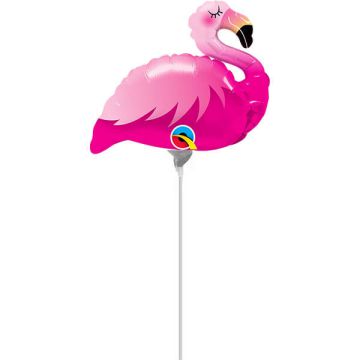 Palloncino Fenicottero Pz.5 Mylar Mini Shape 14" Cm.35 Da Saldare Esclusa Bacchetta