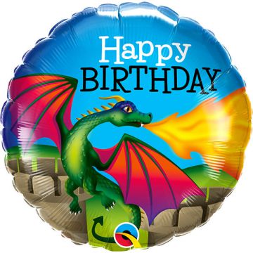 Palloncino Compleanno Dinosauri Pz.1 Mylar Tondo 18" Cm.45