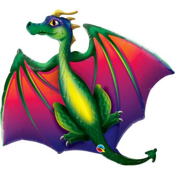 Palloncino Mitico Drago Pz.1 Mylar Sagomato 45"/cm.114