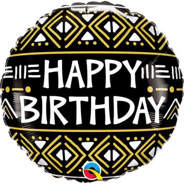 Palloncino Compleanno Stoffa Pz.1 Mylar Tondo 18" Cm.45