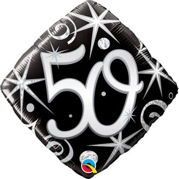 Palloncino 50 Compleanno Elegante Pz.1 Mylar Rombo 18" Cm.45