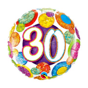 PALLONCINO 30° COMPLEANNO BIG DOTS PZ.1