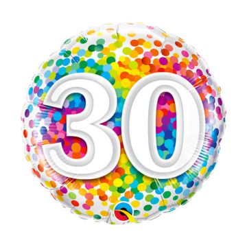PALLONCINO 30° COMPLEANNO CONFETTI PZ.1
