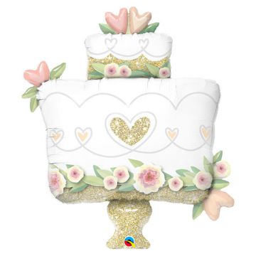 PALLONCINO TORTA MATRIMONIO GLITTER PZ.1