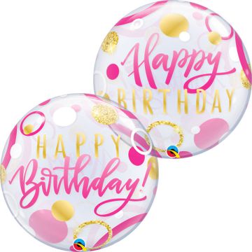 PALLONCINI COMPLEANNO ROSA DOTS PZ.1