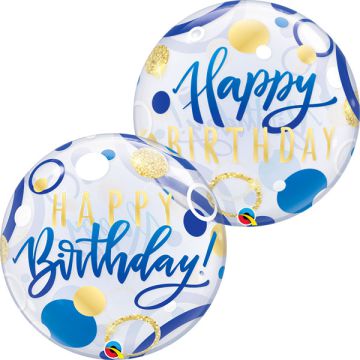 PALLONCINI COMPLEANNO AZZURRO DOTS PZ.1