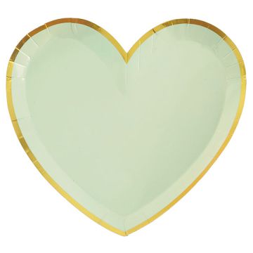 Piatto Cuore Verde Oliva Pz.10