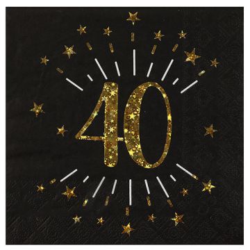 Tovaglioli 40 Anni Pz.10