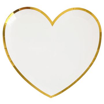 Piatto Cuore Bianco Pz.10