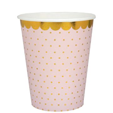 Bicchieri Rosa E Oro Pz.10