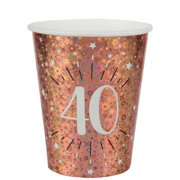 Bicchieri 40 Anni Rose Gold Pz.10