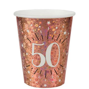 Bicchieri 50 Anni Rose Gold Pz.10