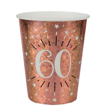 Bicchieri 60 Anni Rose Gold Pz.10