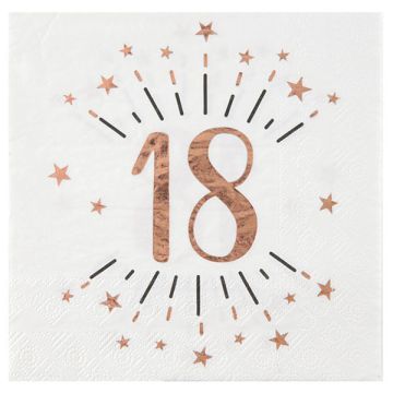 Tovaglioli 18 Anni Rose Gold Pz.10