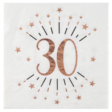 Tovaglioli 30 Anni Rose Gold Pz.10