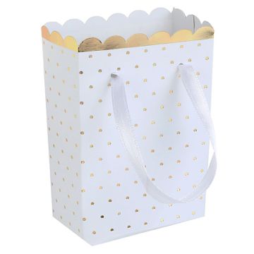 Bag Portaconfetti Bianco E Oro Pz.6