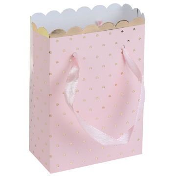 Bag Portaconfetti Rosa E Oro Pz.6