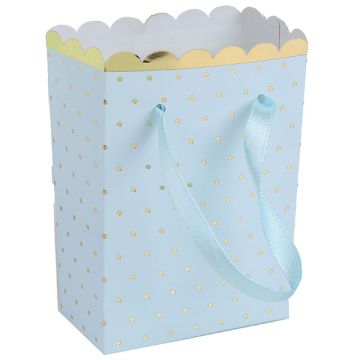 Bag Portaconfetti Azzurro E Oro Pz.6