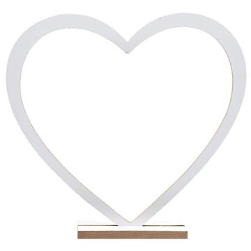 Decorazione Tavola Cuore Bianco Pz.1