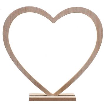 Decorazione Tavola Cuore Legno Pz.1