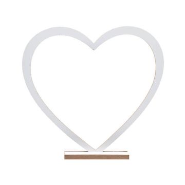 Decorazione Tavola Cuore Bianco Pz.1
