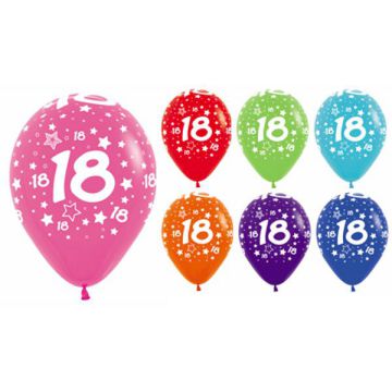 PALLONCINO 18 ANNI STARS (12") PZ.100