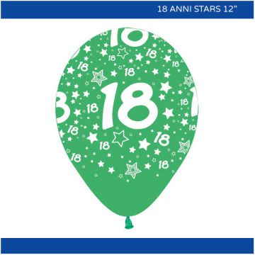 PALLONCINO 18 ANNI STARS (12") PZ.100