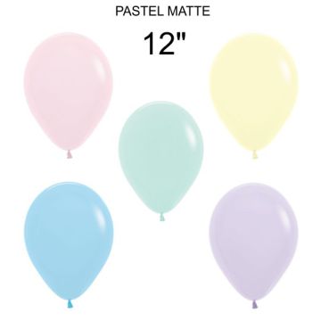 PALLONCINO PASTEL MATT (600) 12" PZ.100
