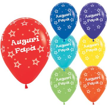 PALLONCINO AUGURI PAPA' 12" PZ.50