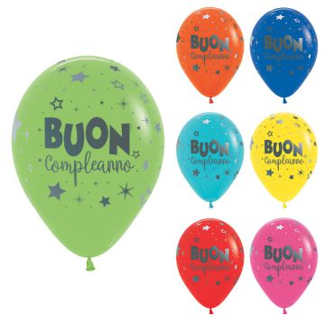 PALLONCINO BUON COMPLEANNO (12") PZ.50
