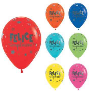 PALLONCINO FELICE COMPLEANNO (12") PZ.50