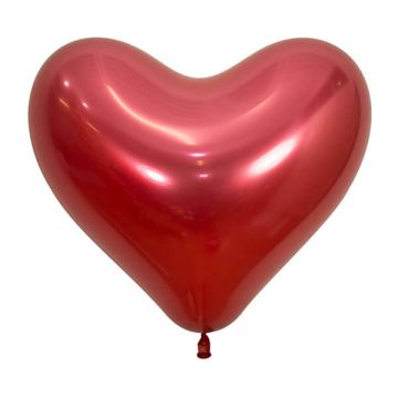 Palloncino cuore rosso reflex 14" pz.12