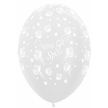 PALLONCINO VIVA GLI SPOSI (5") PZ.100