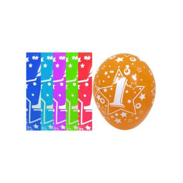 PALLONCINO 1° COMPLEANNO 12" PZ.100