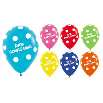 PALLONCINO BUON COMPLEANNO (5") PZ.100