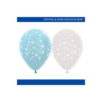 PALLONCINO FIOCCHI DI NEVE 12" PZ.50