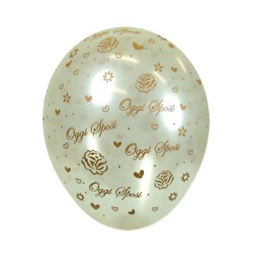 PALLONCINO OGGI SPOSI ROSES 12" PZ.100