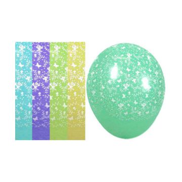 PALLONCINO FARFALLE E FIORI (5") PZ.100