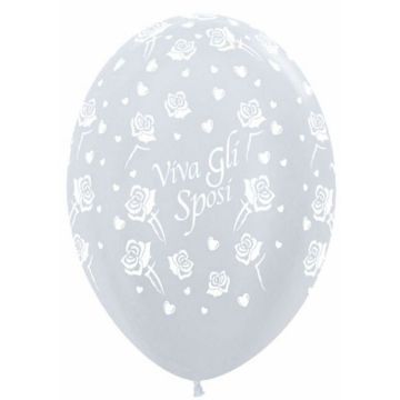 PALLONCINO VIVA GLI SPOSI 12" PZ.100