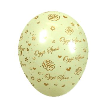 PALLONCINO OGGI SPOSI ROSES 12" PZ.100