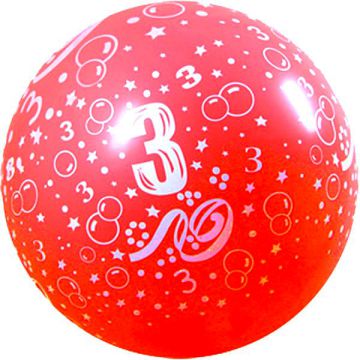 PALLONCINO 3° COMPLEANNO 36" PZ.5